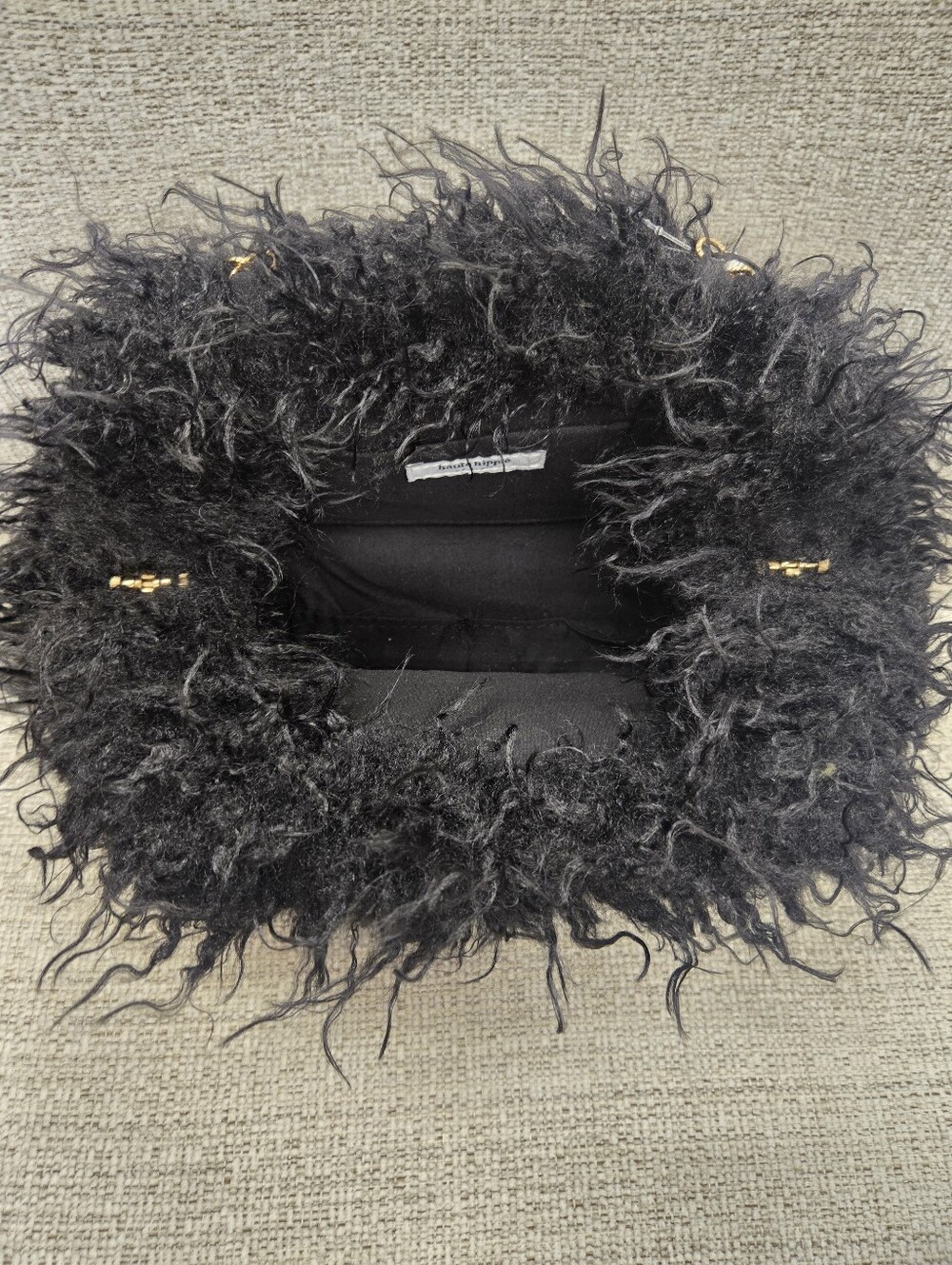 Haute Hippie Black Faux Fur Clutch - Picture 4 of 5
